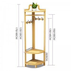 Kiváló minőségű sarokpolc kabát tároló állvány padló háromszög fogas hálószobához